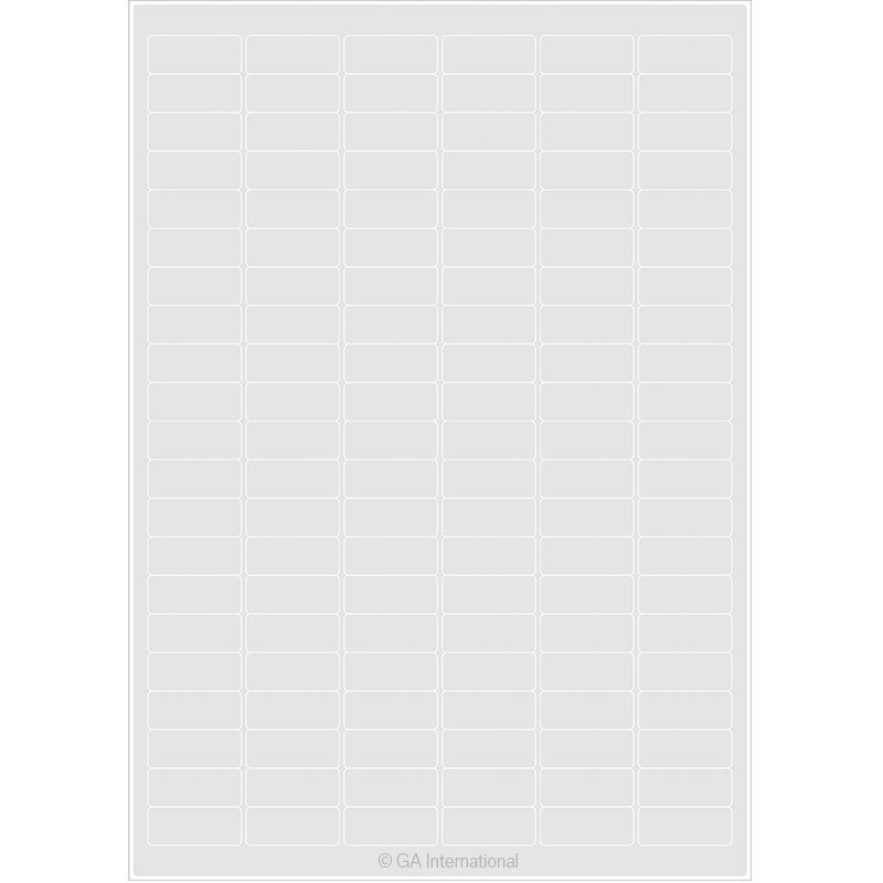 Steri-LazrTAG™ A4AKA-23 – Permanente autoklavebestandige etiketter til laserprintere (A4-størrelse) 31.5 × 13 mm